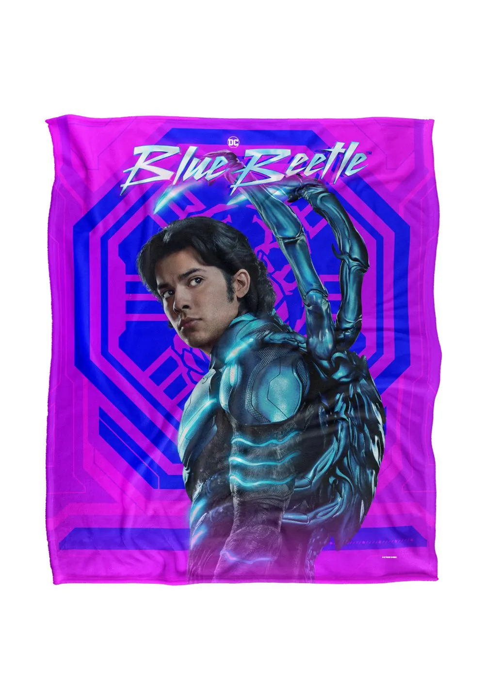 Blue Beetle (2023) Blanket, 152x127 cm Beetle Neon Glare Silky Touch Super Soft Throw Blanket in White