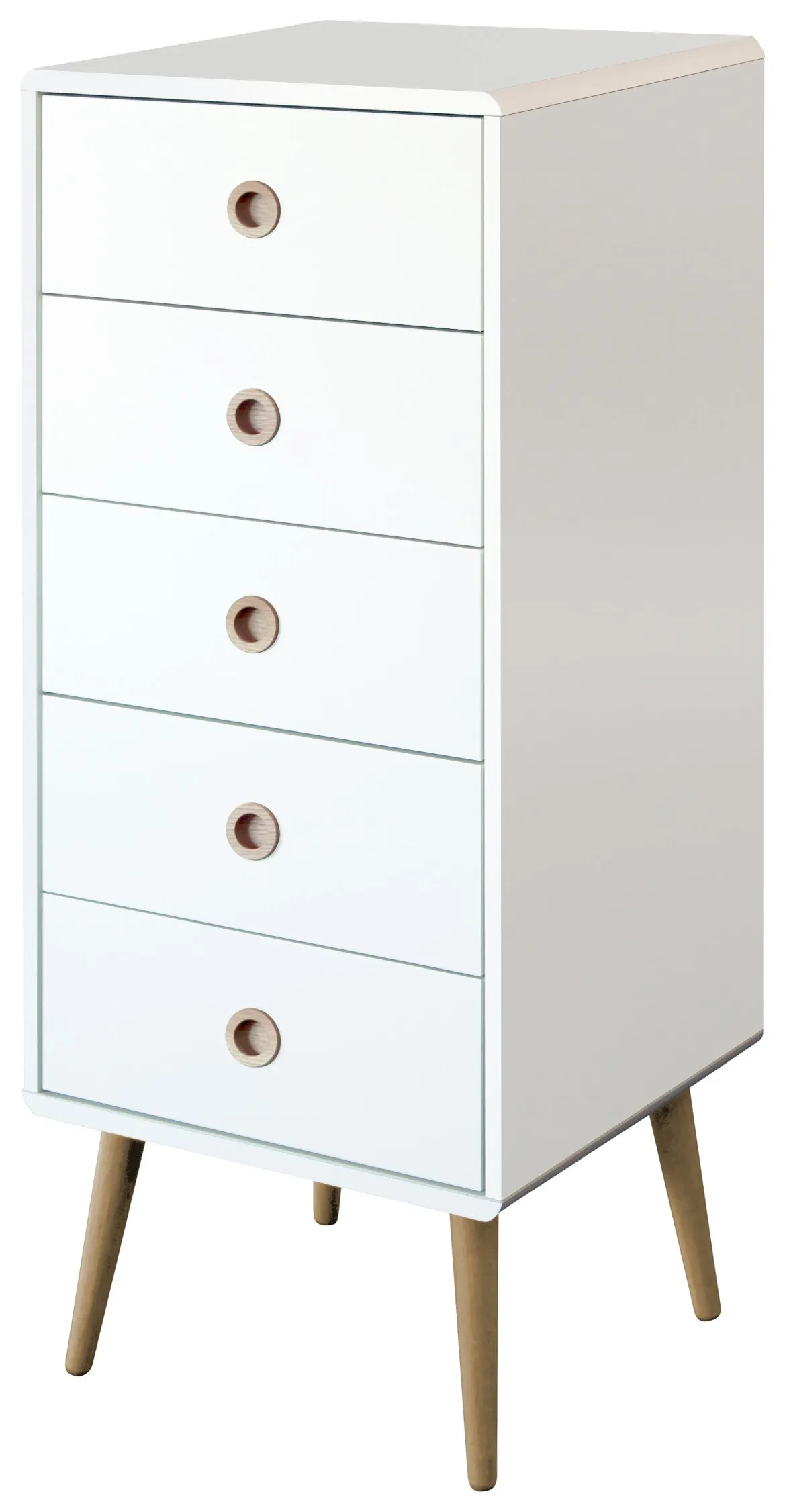 Softline 5 Drawer Chest - White