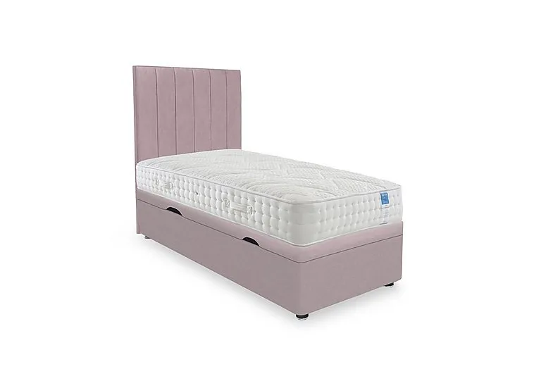 Luxury Firm Side Lift Ottoman Divan Set - Small Single - Plush Lilac