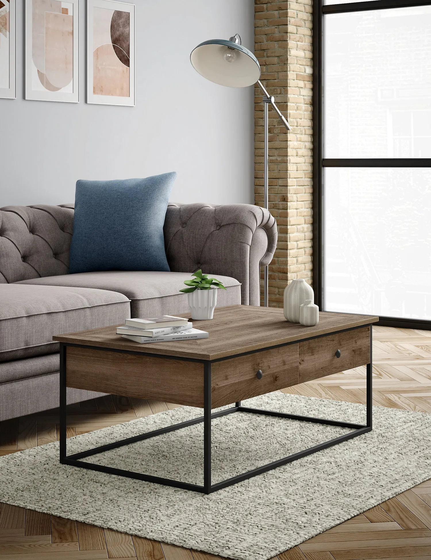 M&S Sanford Parquet Storage Coffee Table