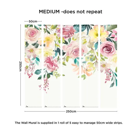 Watercolour Florals Wall Mural 3
