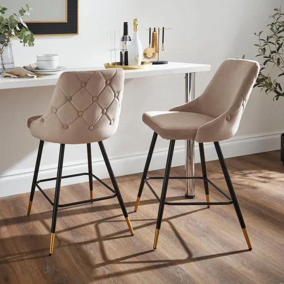 Ariana Bar Stool, Velvet