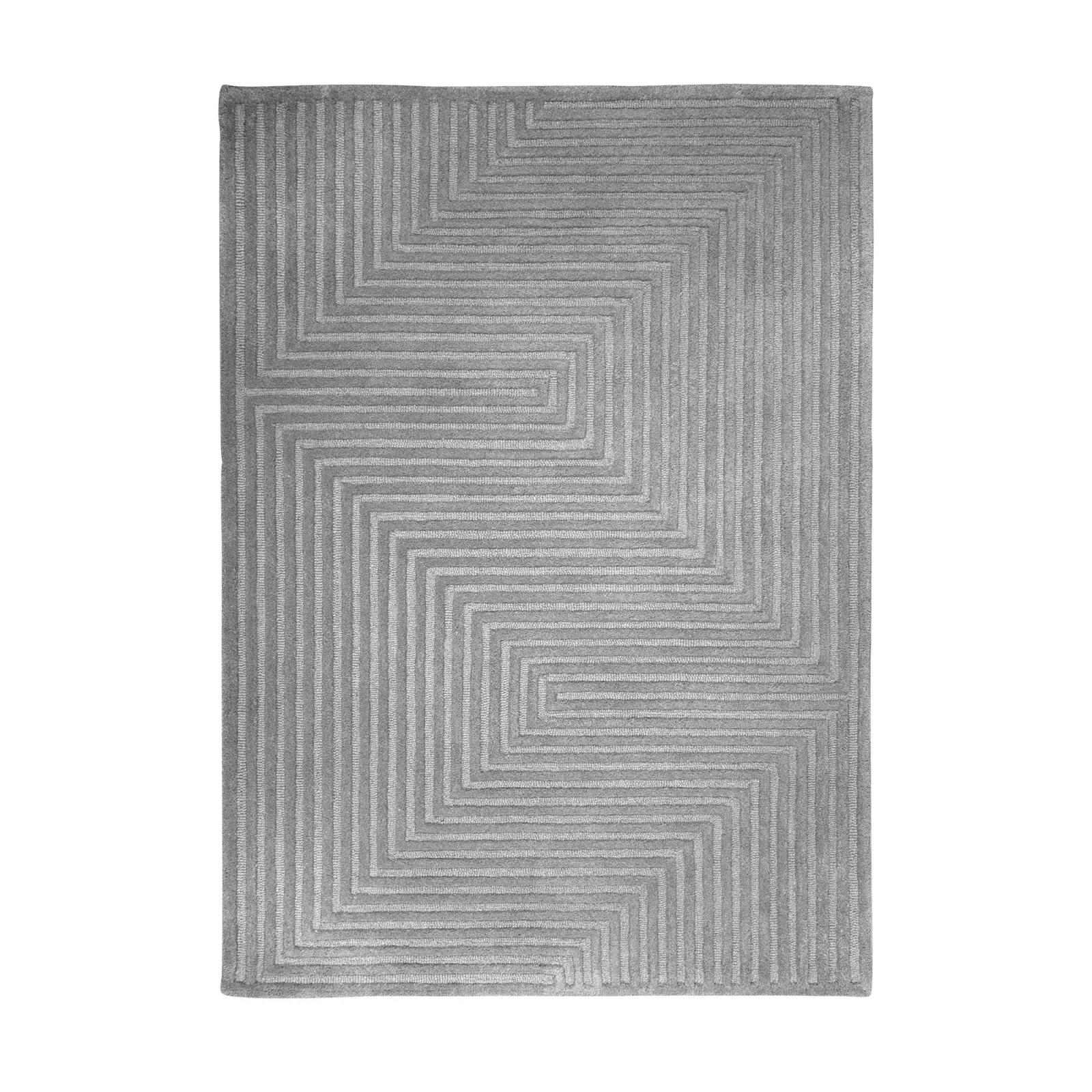 Maze Wool Rug Maze Grey