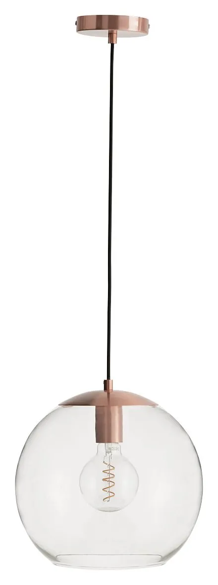 Habitat Coleman Glass Pendant Light - Copper