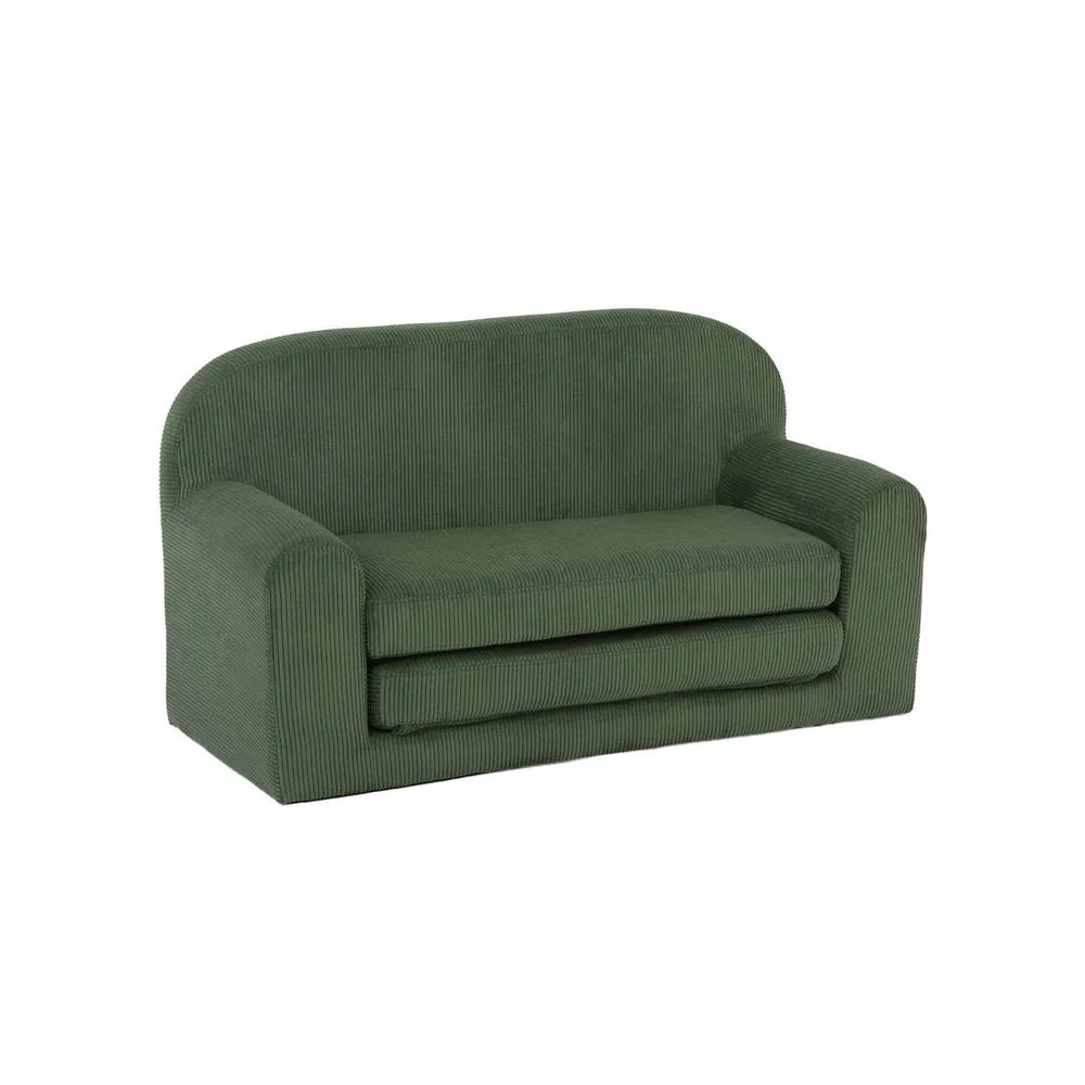 sweeek Foldable children's sofa bed corduroy in Khaki 2