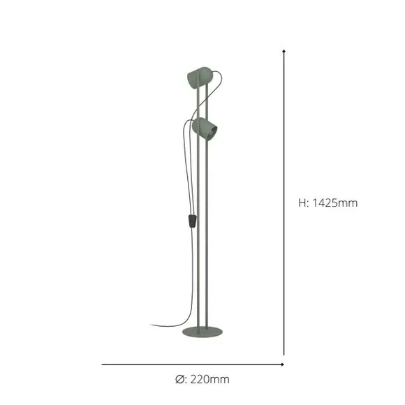 EGLO Tilston Retro 2 Light Floor Lamp 4