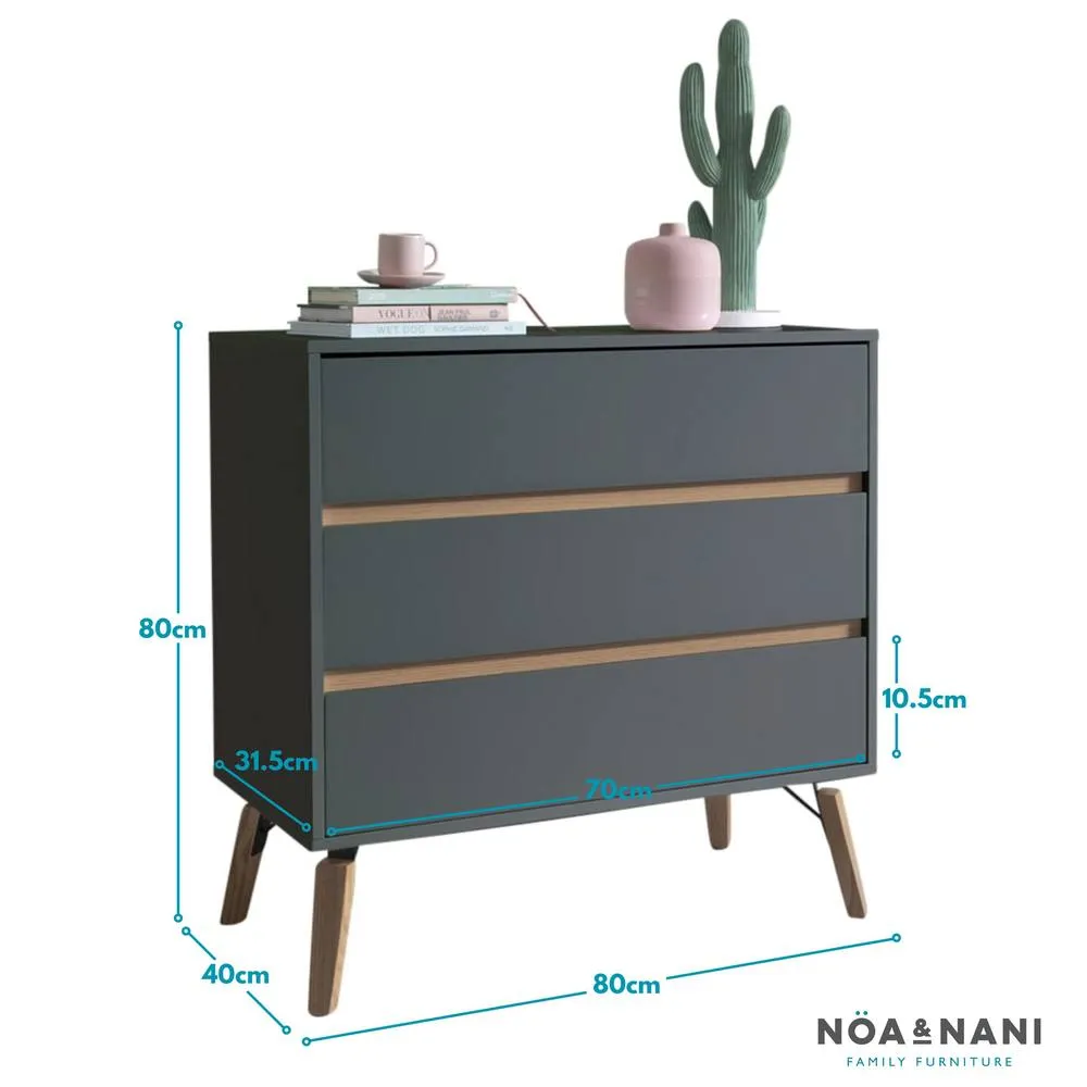 Nöa and Nani Otto Chest of Drawers 3+2 Drawer in Silk Grey 6