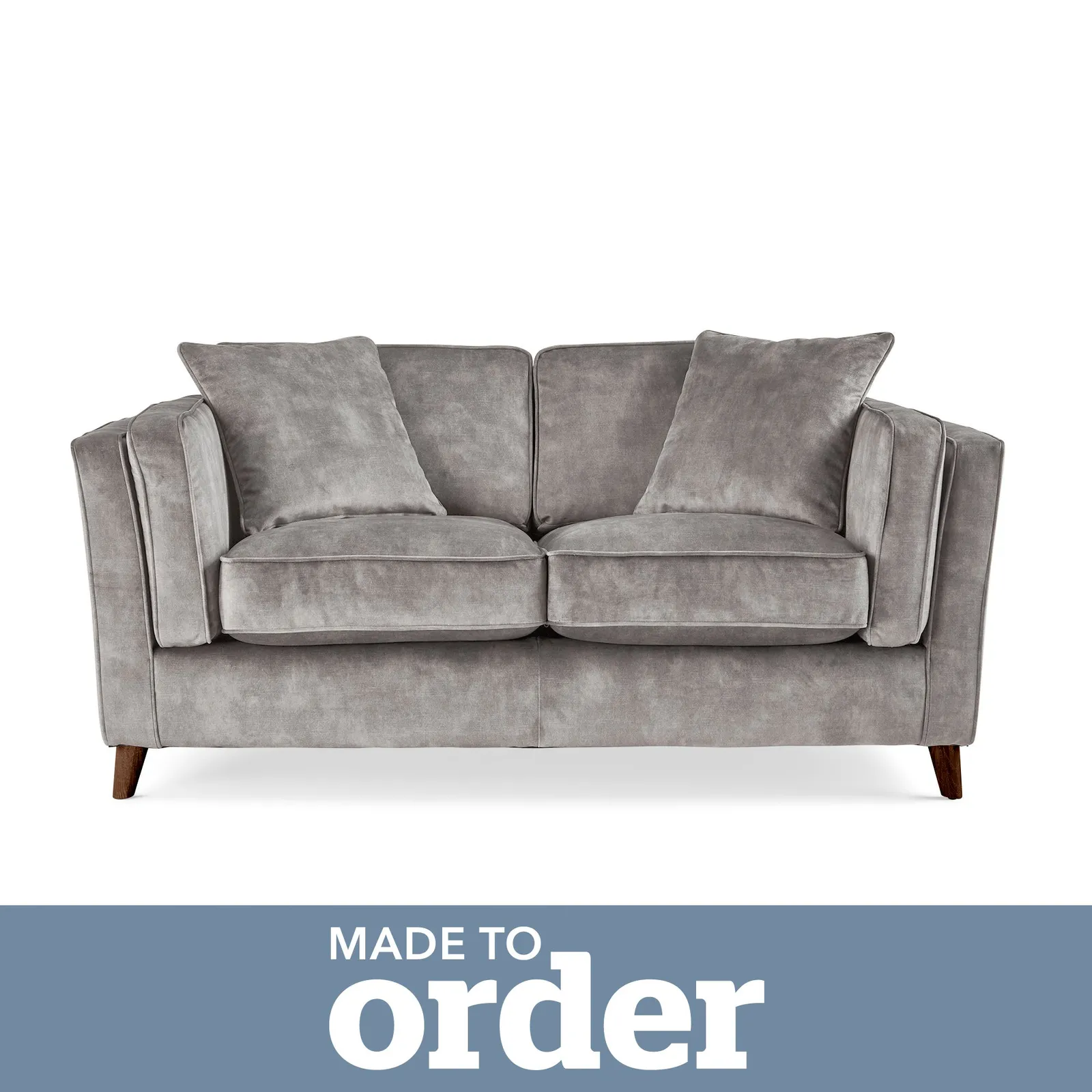Arabella 2 Seater Sofa Slub Velvet Slub Velvet Cement