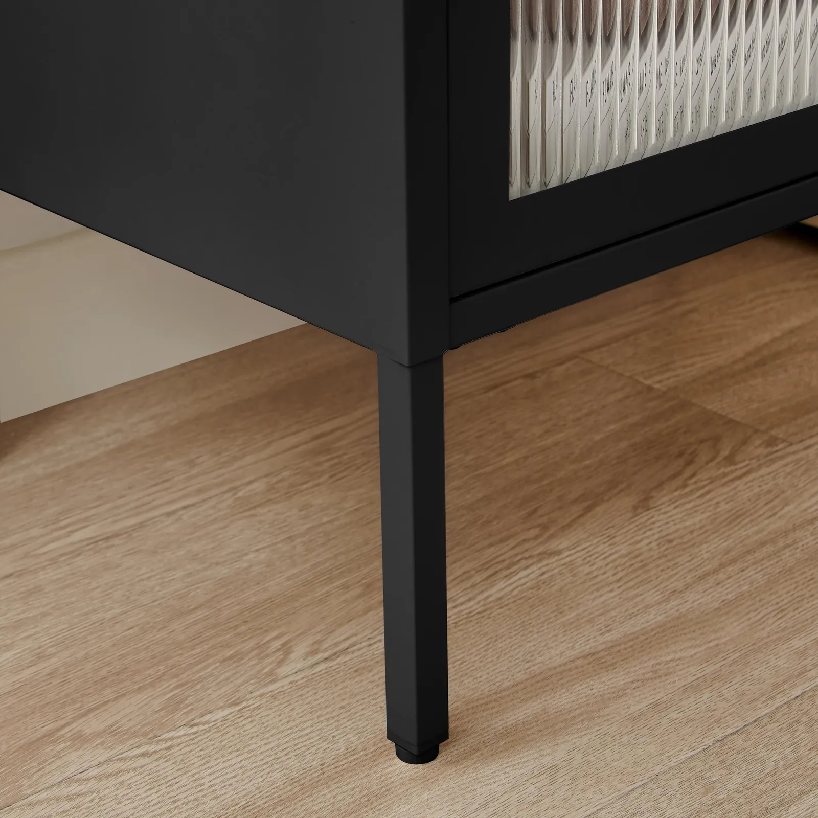 FurnitureboxUK Urbi Metal Bedside Cabinet With Shelf in Black 6