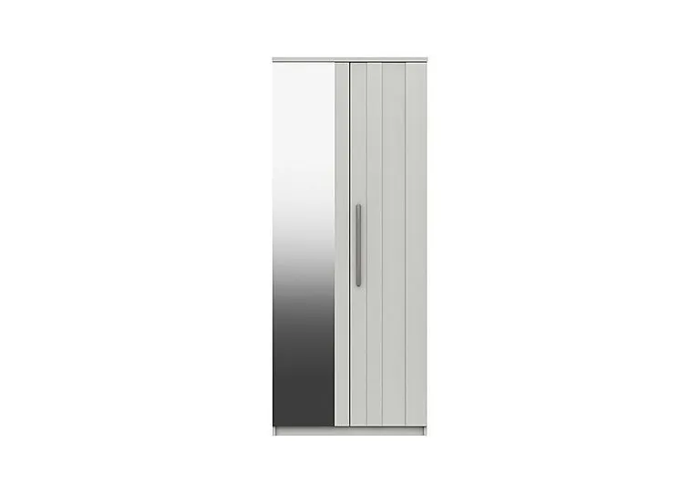 Victoria 2 Door Wardrobe with Mirror - White