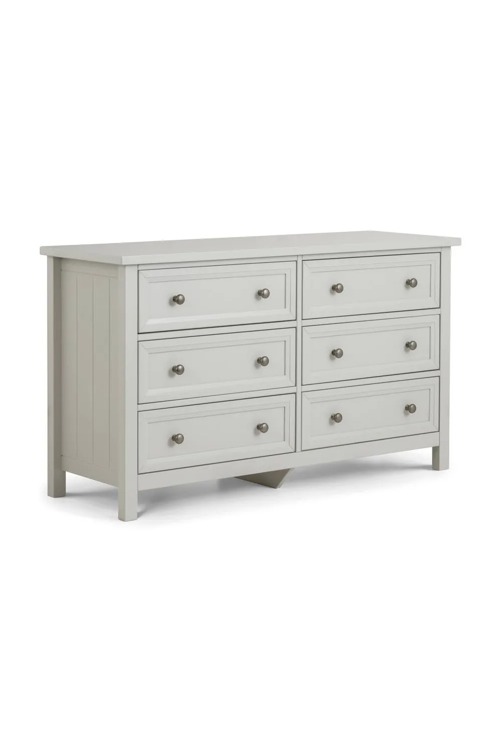 Julian Bowen Maine 6 Drawer Wide Chest in Light Grey 3