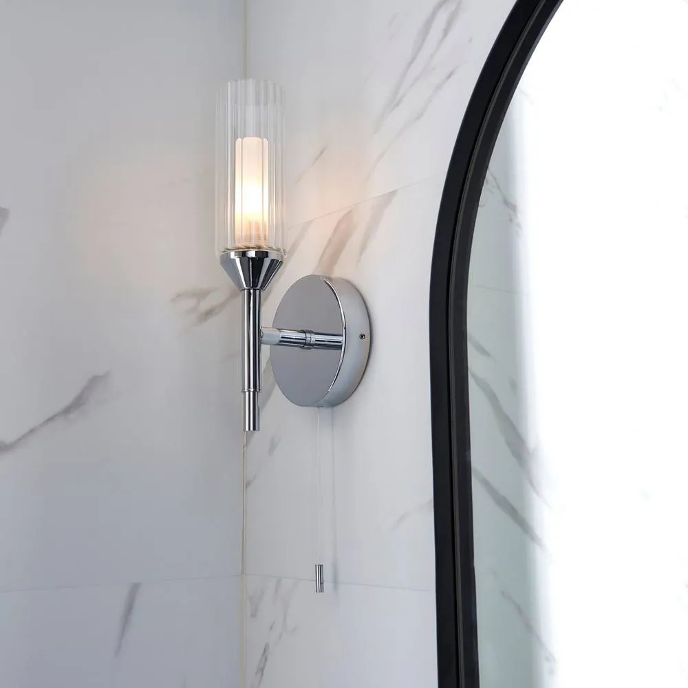 Netlighting 'CASORIA' Non Dimmable Stylish Contemporary Bathroom Glass Wall Lamp in Grey 4
