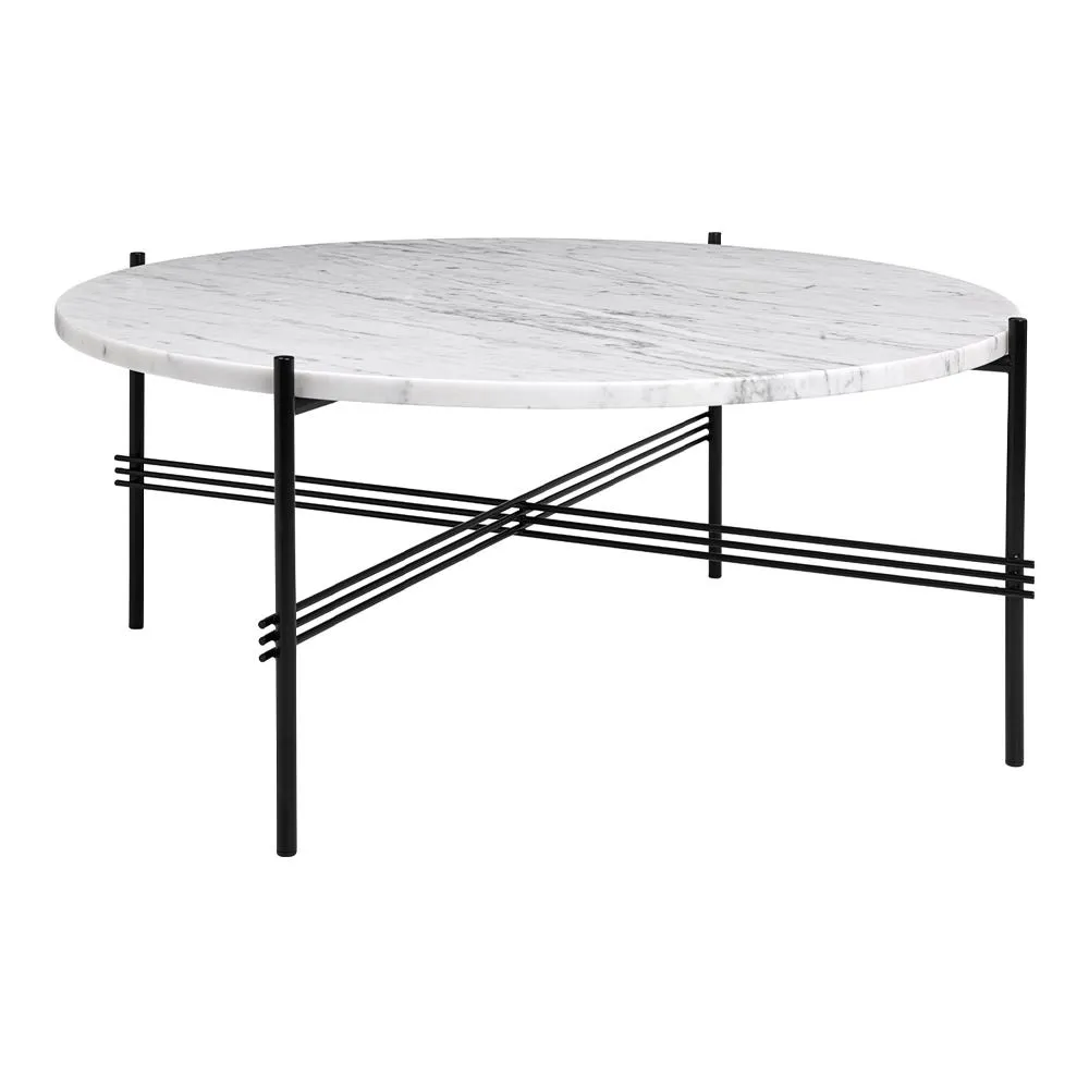 Gubi TS Coffee Table Large in White Carrara Marble 3