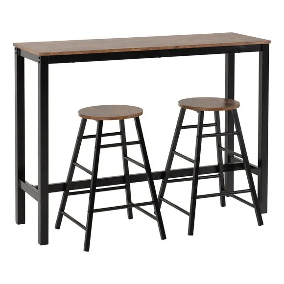 Athens 2 Seater Rectangular Bar Table with 2 Stools 2