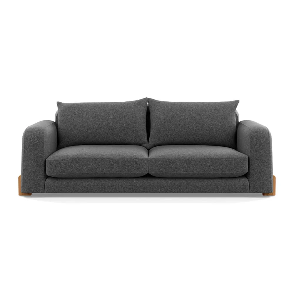 Heal's Nuvola 4 Seater Sofa Melton Wool Granite Natural Oak Feet 1