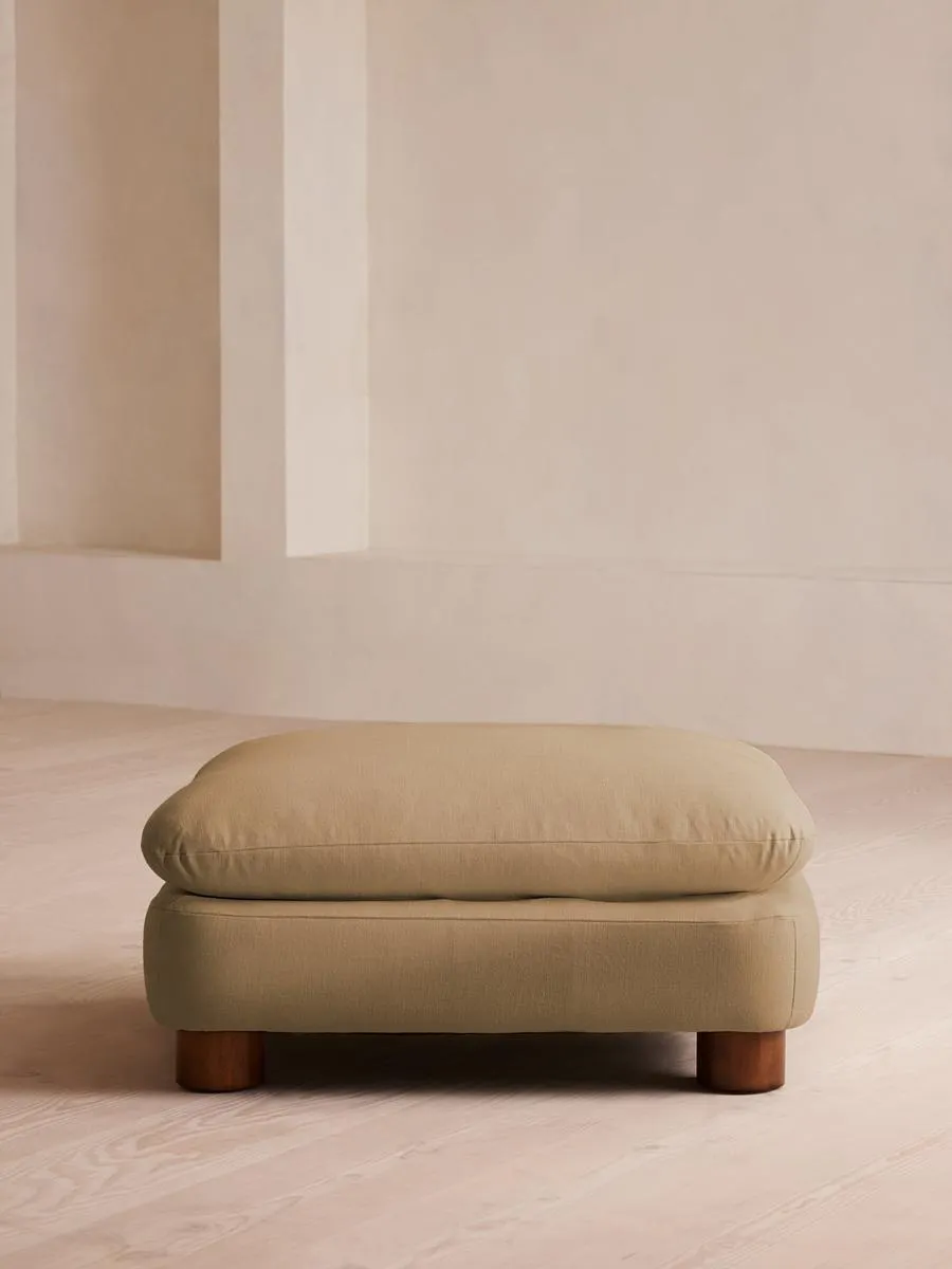 Vivienne Ottoman, Linen, Wheat