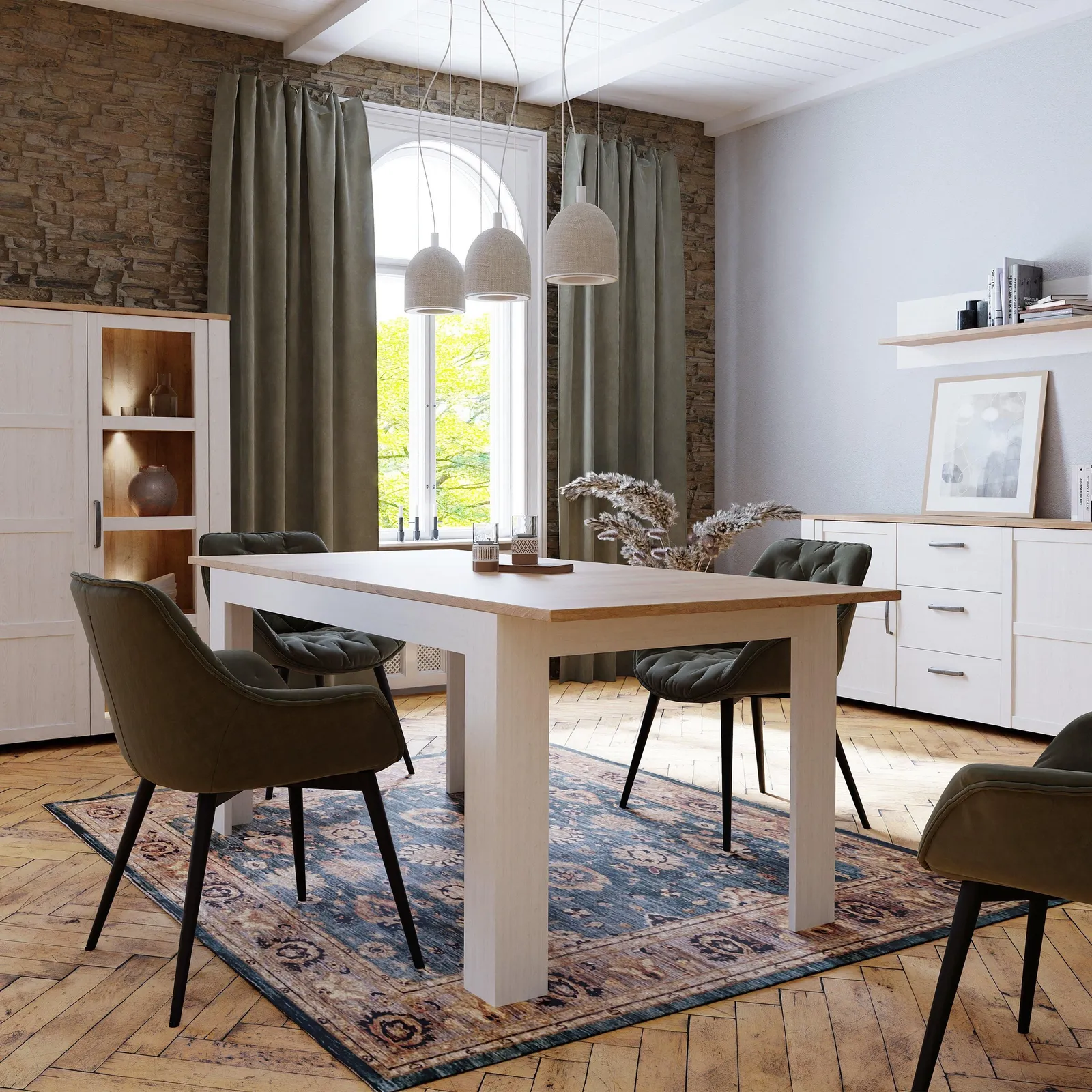 Furniture To Go Bohol Extending Dining Table in White 6