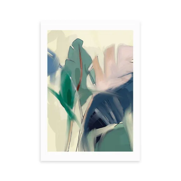 East End Prints Pastel Leaves Print 2