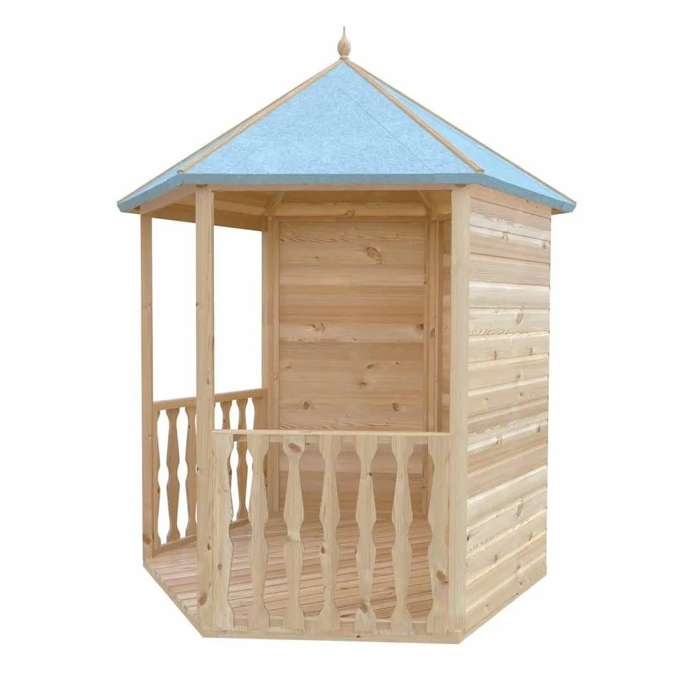 Shires Gazebo Arbour Dip Treated Garden Arch Seat Approx 6 x 7 Feet in Light Brown 3