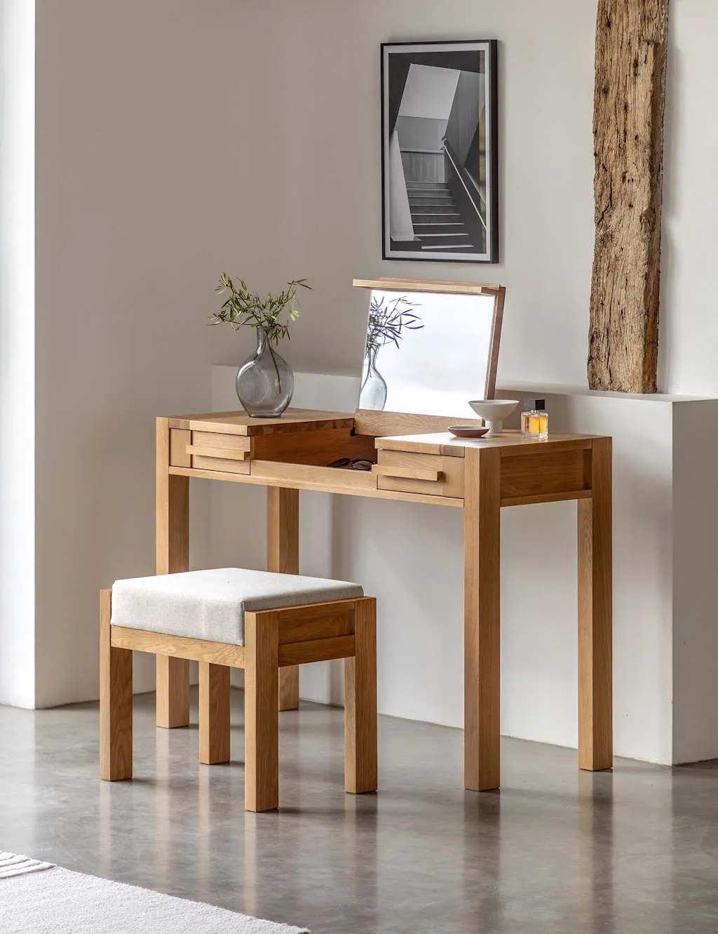 Gallery Direct Sonoma™ Dressing Table & Stool Oak