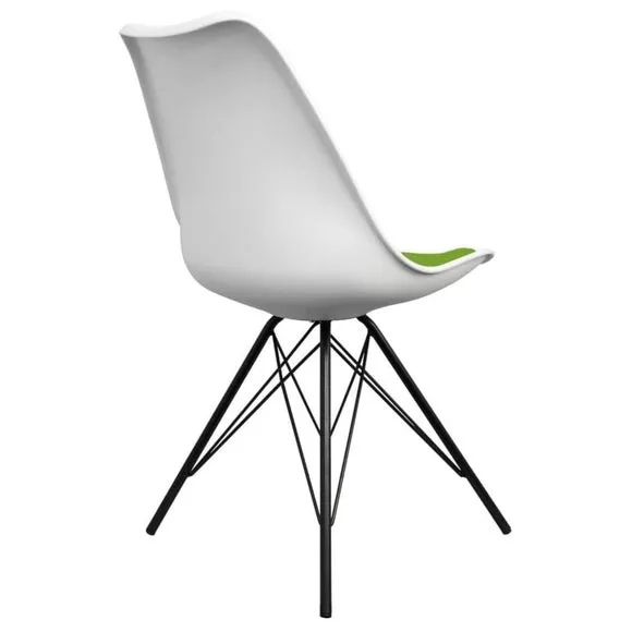 Fusion Living Soho White Plastic Dining Chair 6