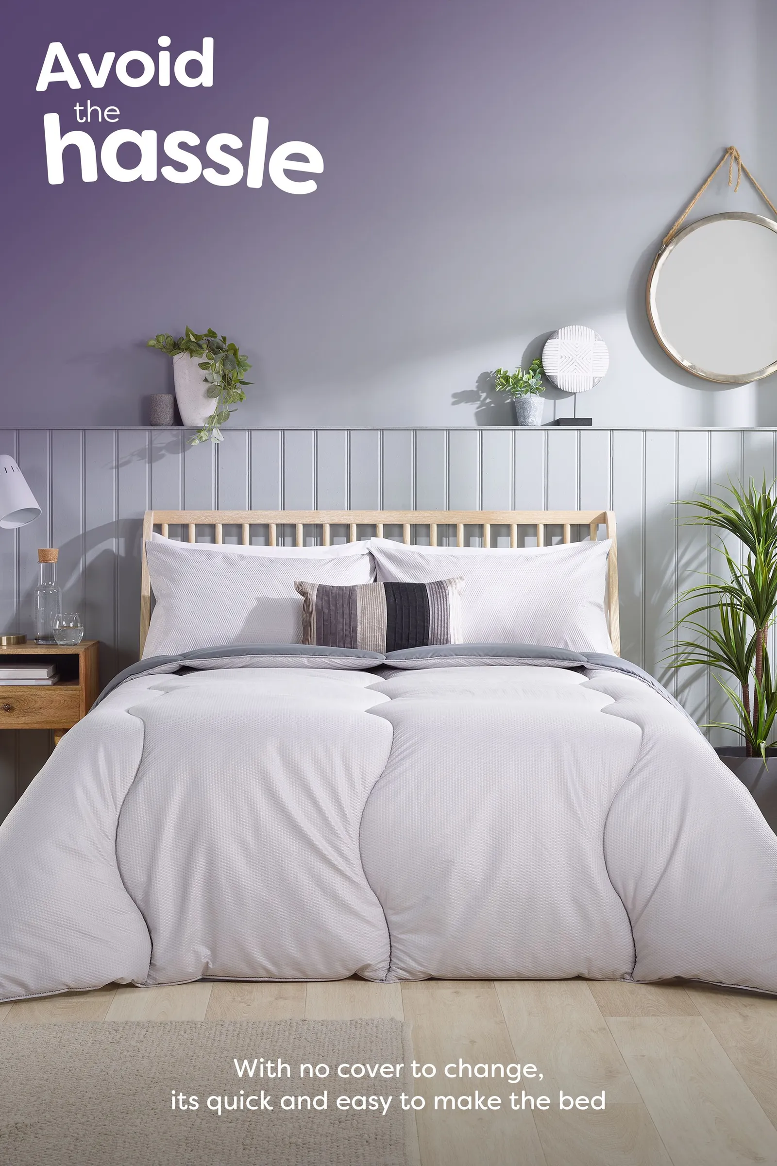 Slumberdown Coverless Comfort Printed Embossed Waffle 10.5 Tog Duvet 2