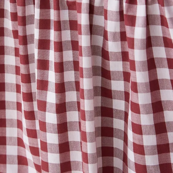 Portloe Woven Gingham 100% Cotton Frilled Valance 5