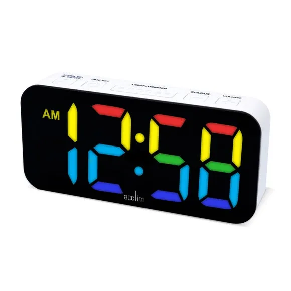 Acctim Jaxon Multicoloured LED Alarm Clock 2