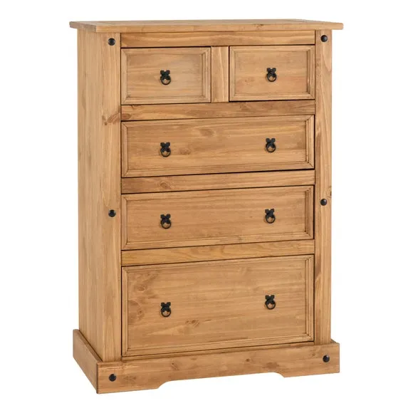 Corona 5 Drawer Chest, Pine 2