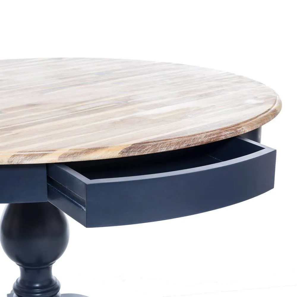 Statement Furniture Florence Large Pedestal Round Dining Table 120cm in Navy 3