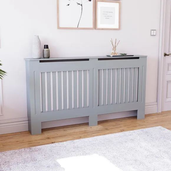 Return - Vida Designs Chelsea Radiator Cover, Grey Large 6