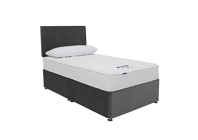 Eco Firm Divan Set With No Storage - Single - Luxury Charcoal