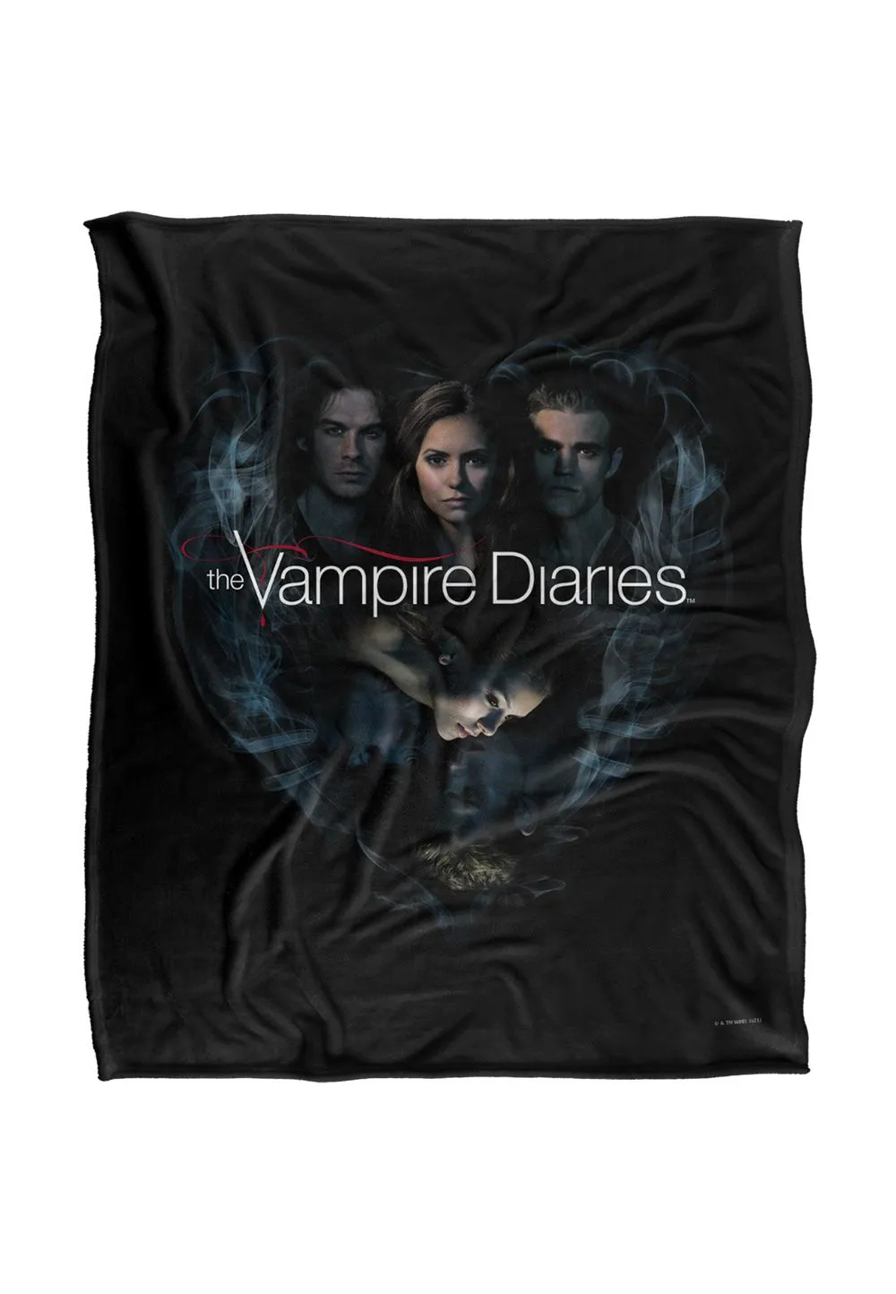 Warner Brothers Vampire Diaries Hearts Desire Silky Touch Super Soft Throw Blanket in White
