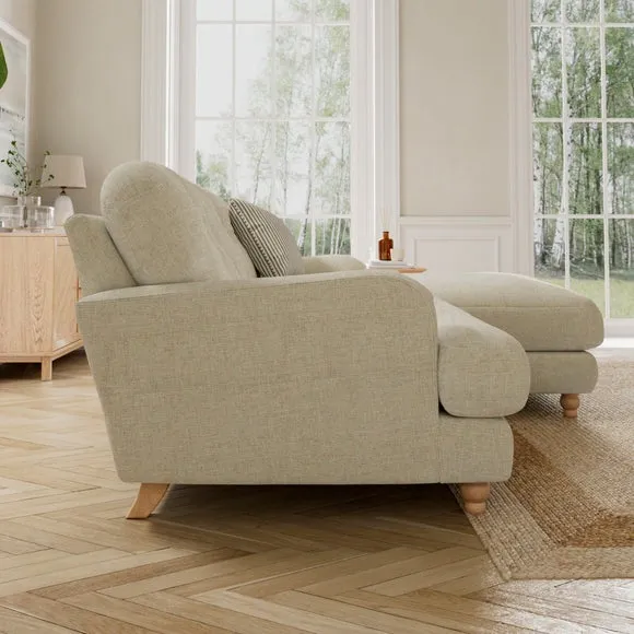 Martha Chunky Chenille Corner Chaise Sofa 3