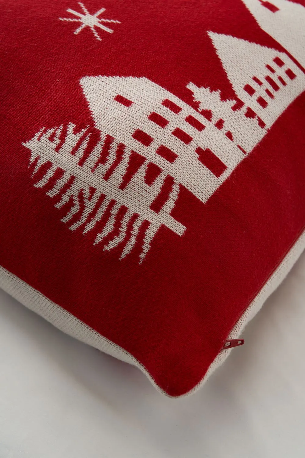 BHS Father Christmas on Sleigh Cushion in Red 3