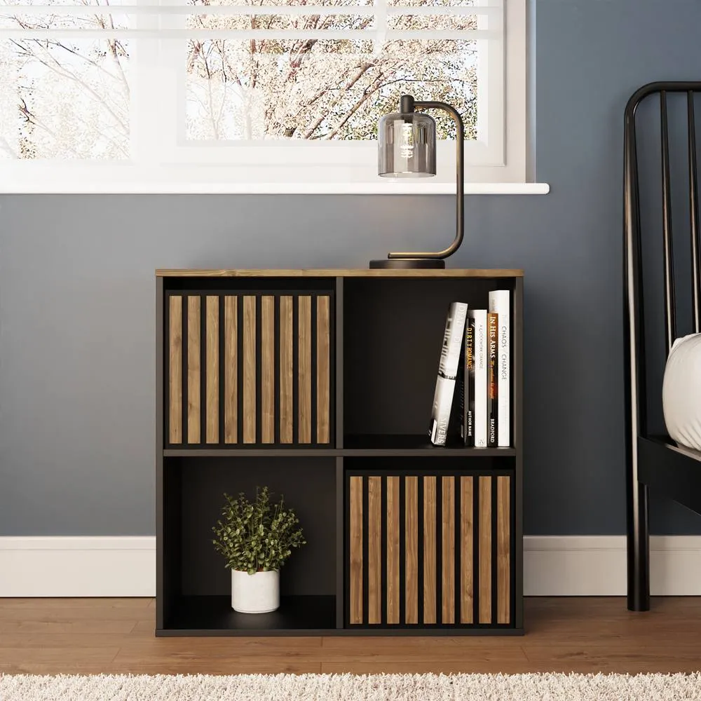 GFW Kube 2x2 Shelf Storage Cube in Dark Brown