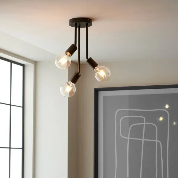 Koppla 3 Light Semi Flush Ceiling Light 3