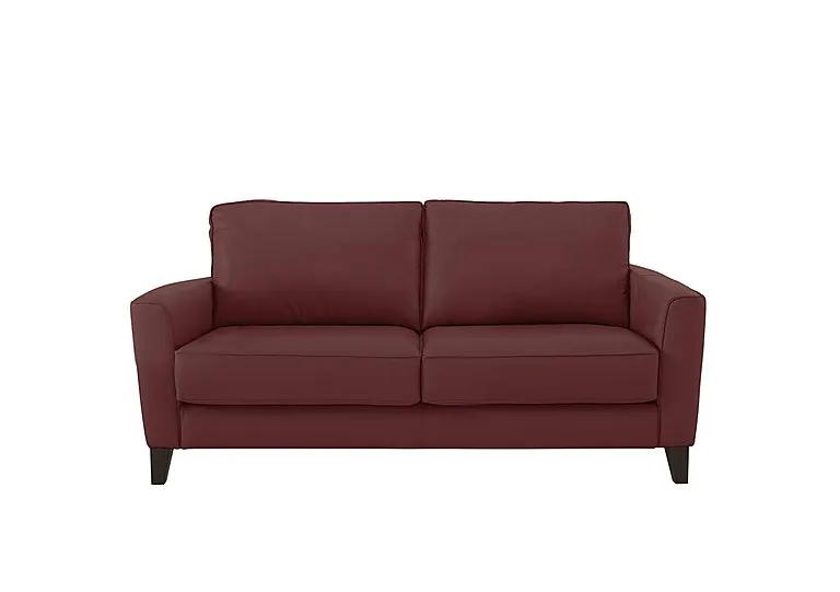 Brondby 2 Seater Leather Sofa - BV Deep Red