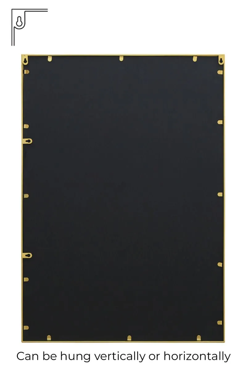 MirrorOutlet Gold Modern Contemporary Wall Mirror 39" X 27" (100CM X 70CM) 5