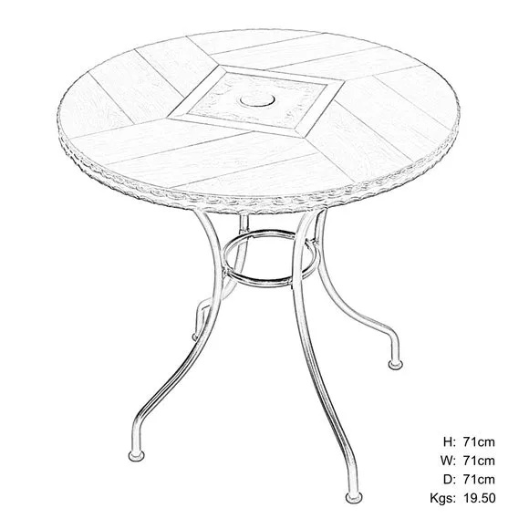 Harrison 71cm Bistro Table Set with 2 Austin Chairs 6