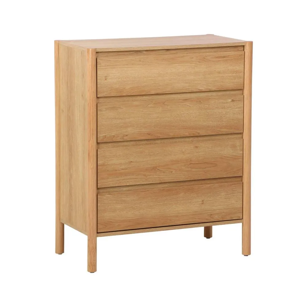 sweeek Wood effect chest of 4 drawers in Beige 2
