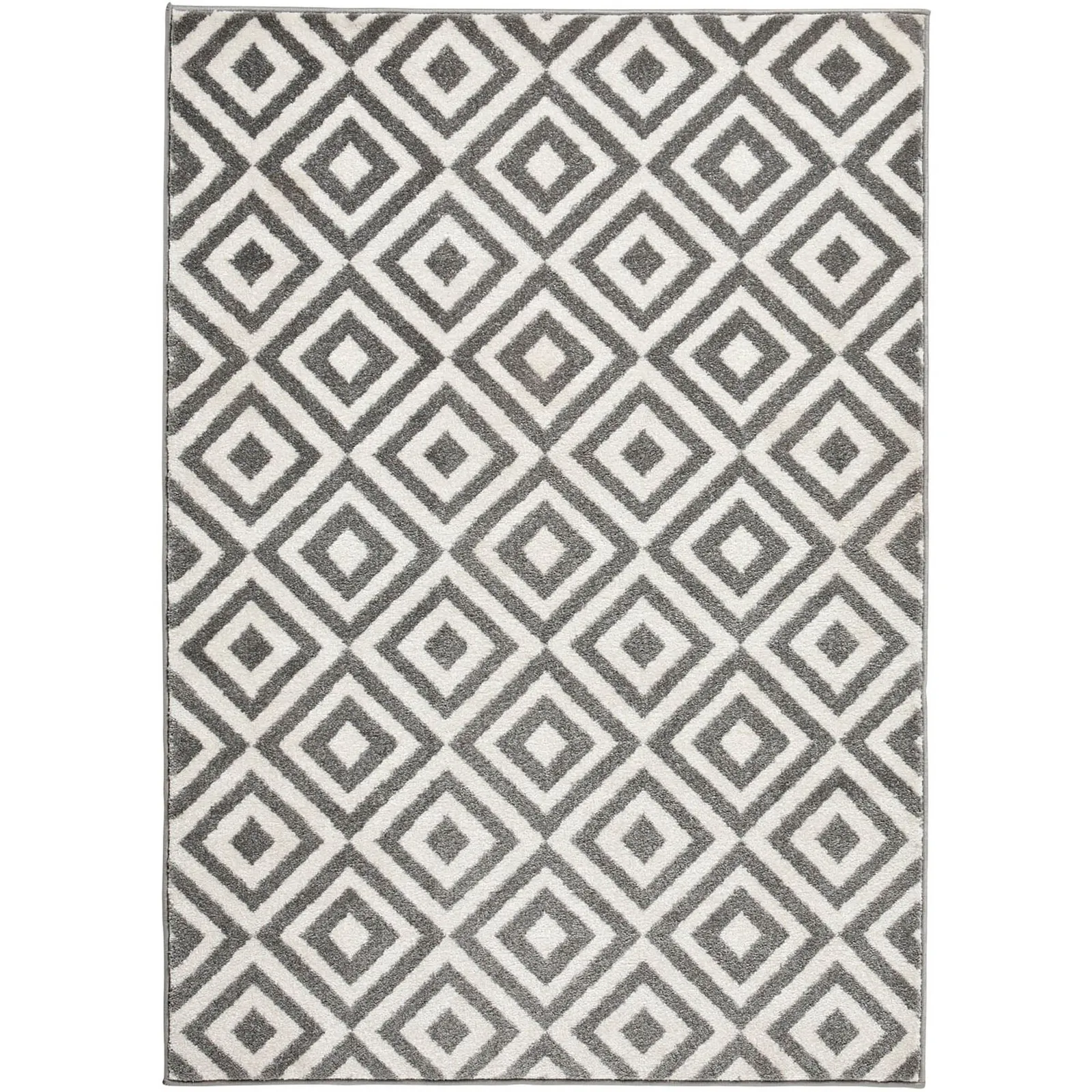 Grey Diamond Matrix Rug Grey