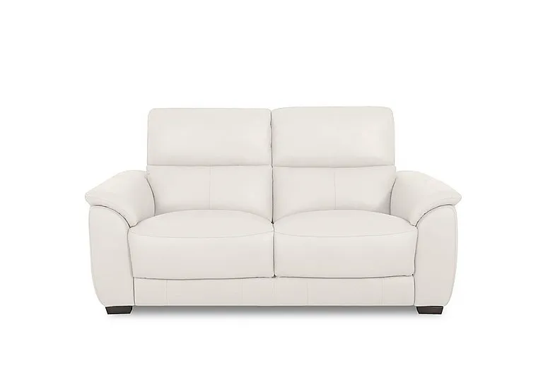 Saffron Leather 2 Seater Sofa - BV Star White