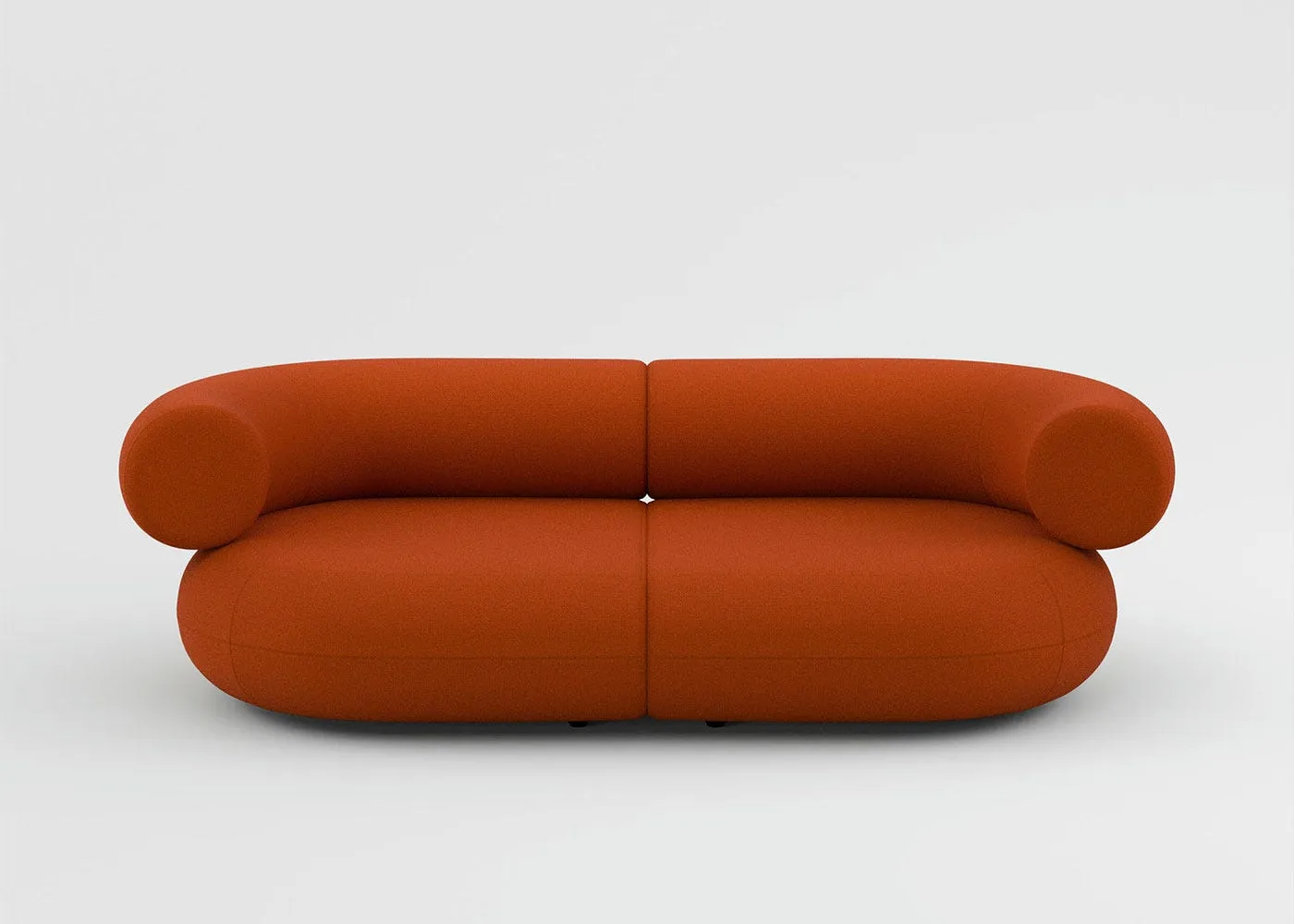 Tom Dixon Fat 2 seater Sofa in Hallingdal fabric orange 1