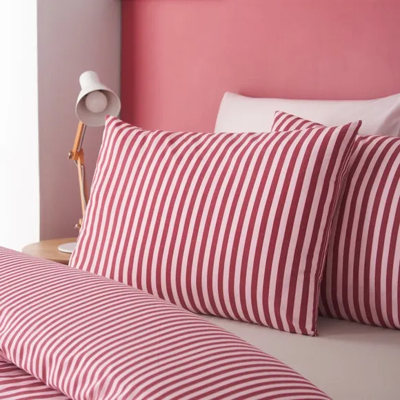 Catherine Lansfield Epping Textured Stripe Quilt Cover & Pillowcase Set 2