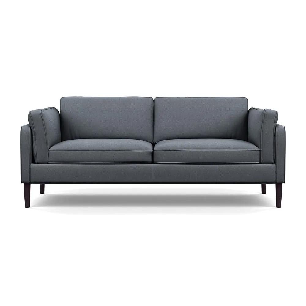 Heal's Sonno 3 Seater Siena Cotton Shale Grey Wenge Black Feet
