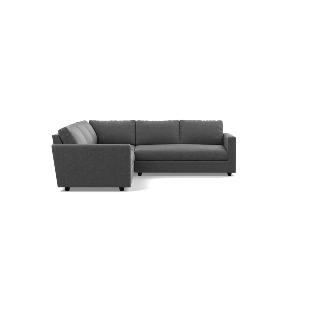 Heal's Nimbus II Large Corner Sofa Melton Wool Granite