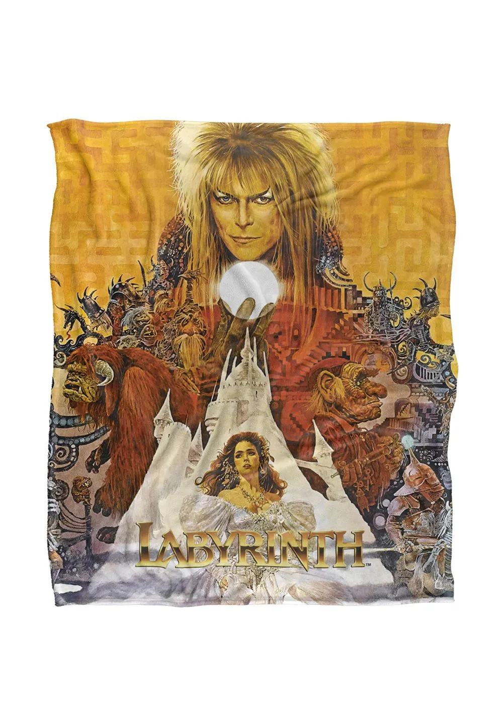 Jim Henson Labyrinth Crystal Ball Silky Touch Super Soft Throw Blanket 152 X 127 cm in White