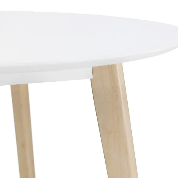 Casa 4 Seater Round Dining Table with 4 Chairs, White 5