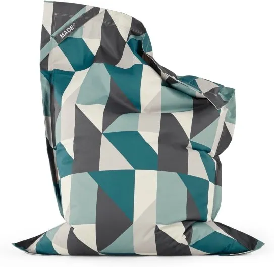 Piggy Bean Bag, Teal Multi Print